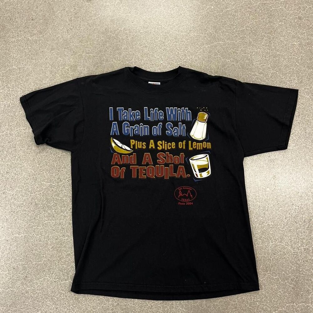 Vintage Men’s Jerzees Large San Antonio Texas Fiesta 2004 Drinking T-shirt